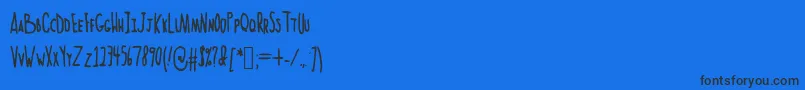 Fonte Norteaatallhand – fontes pretas em um fundo azul