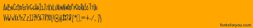 Norteaatallhand Font – Black Fonts on Orange Background