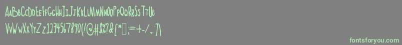 Norteaatallhand Font – Green Fonts on Gray Background