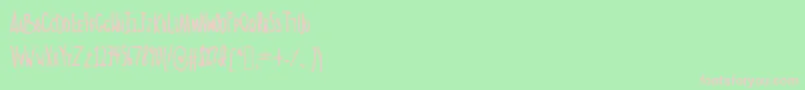 フォントNorteaatallhand – 緑の背景にピンクのフォント