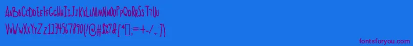 Norteaatallhand Font – Purple Fonts on Blue Background