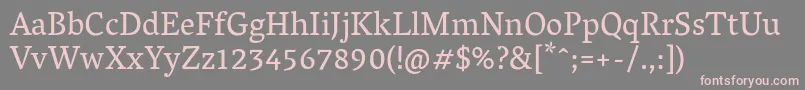 VesperlibreRegular Font – Pink Fonts on Gray Background