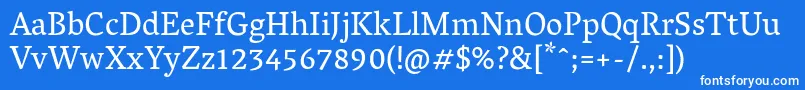 VesperlibreRegular Font – White Fonts on Blue Background