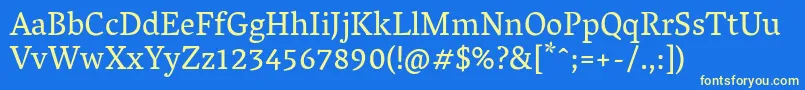 VesperlibreRegular Font – Yellow Fonts on Blue Background