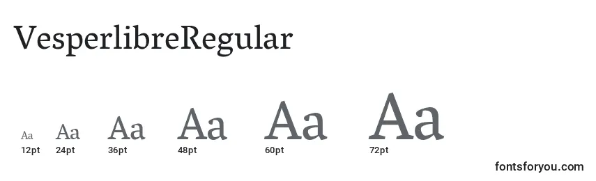 VesperlibreRegular Font Sizes