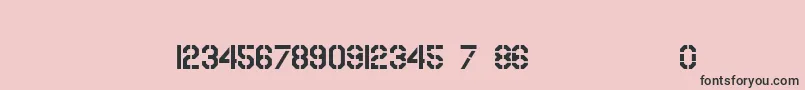 UsaafSerialStencil Font – Black Fonts on Pink Background