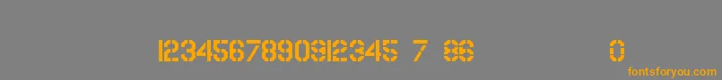 UsaafSerialStencil Font – Orange Fonts on Gray Background