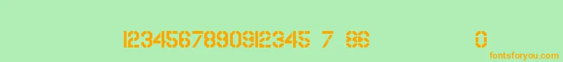 UsaafSerialStencil Font – Orange Fonts on Green Background