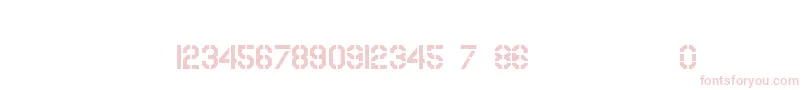 UsaafSerialStencil Font – Pink Fonts on White Background