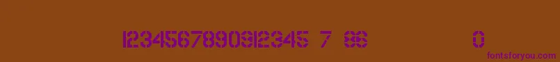 UsaafSerialStencil Font – Purple Fonts on Brown Background