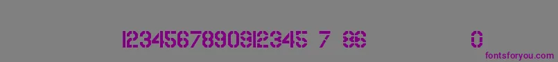 UsaafSerialStencil Font – Purple Fonts on Gray Background