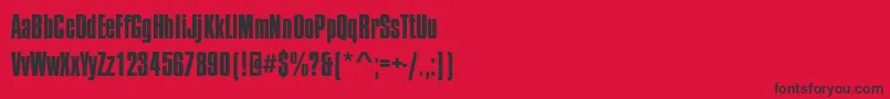 CompactaD Font – Black Fonts on Red Background