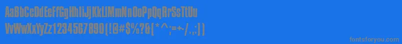 フォントCompactaD – 青い背景に灰色の文字