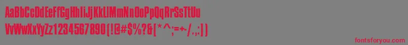 CompactaD Font – Red Fonts on Gray Background
