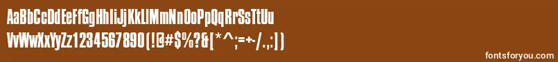 Шрифт CompactaD – белые шрифты на коричневом фоне