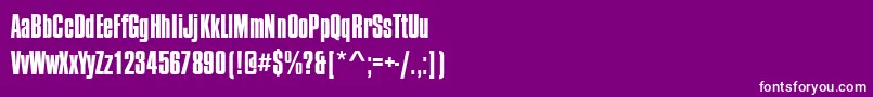 CompactaD Font – White Fonts on Purple Background