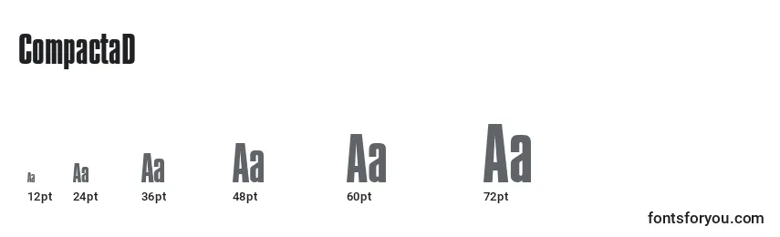 CompactaD Font Sizes