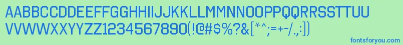 OctincollegergRegular Font – Blue Fonts on Green Background
