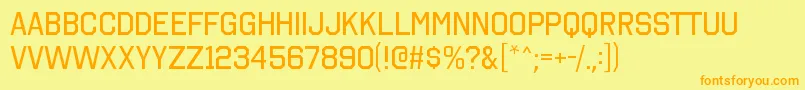 OctincollegergRegular Font – Orange Fonts on Yellow Background