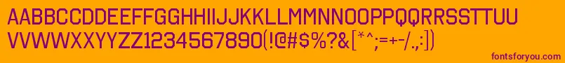 OctincollegergRegular Font – Purple Fonts on Orange Background