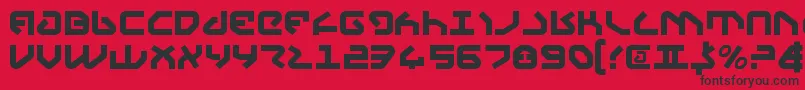 Yahrenv2 Font – Black Fonts on Red Background