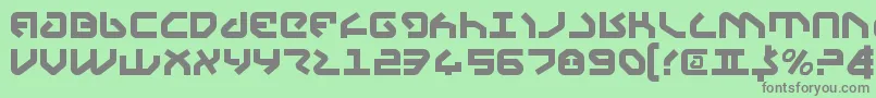 フォントYahrenv2 – 緑の背景に灰色の文字