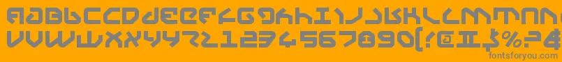 フォントYahrenv2 – オレンジの背景に灰色の文字