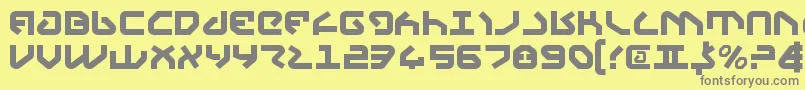 フォントYahrenv2 – 黄色の背景に灰色の文字