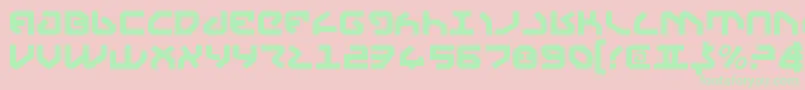 フォントYahrenv2 – ピンクの背景に緑の文字
