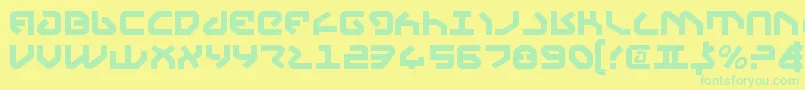 Yahrenv2 Font – Green Fonts on Yellow Background