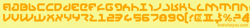 Yahrenv2 Font – Orange Fonts on Yellow Background