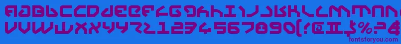 Шрифт Yahrenv2 – фиолетовые шрифты на синем фоне