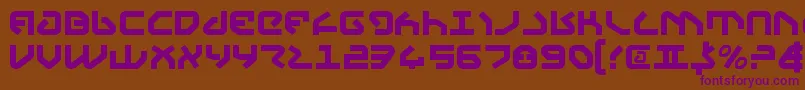 Yahrenv2 Font – Purple Fonts on Brown Background