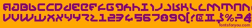 Yahrenv2 Font – Purple Fonts on Orange Background