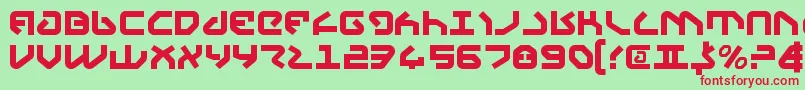 Yahrenv2 Font – Red Fonts on Green Background
