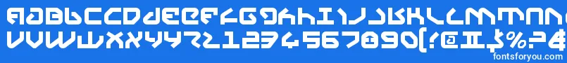 フォントYahrenv2 – 青い背景に白い文字