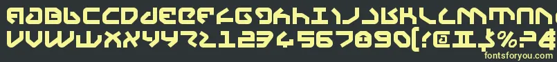 Yahrenv2フォントについての詳細 フォントYahrenv2 – 黒い背景に黄色の文字