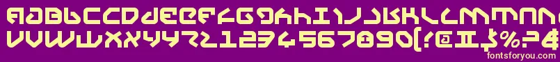 Yahrenv2 Font – Yellow Fonts on Purple Background