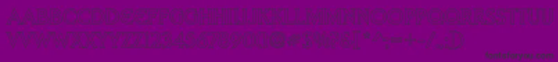 LibertyHollow Font – Black Fonts on Purple Background