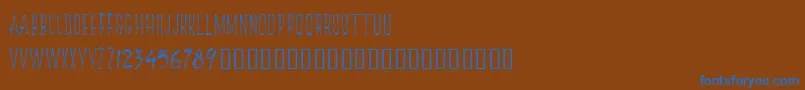 TheRedlightLineFree Font – Blue Fonts on Brown Background