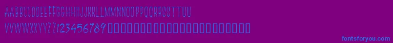 TheRedlightLineFree Font – Blue Fonts on Purple Background