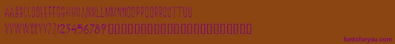 Шрифт TheRedlightLineFree – фиолетовые шрифты на коричневом фоне