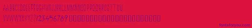 TheRedlightLineFree Font – Purple Fonts on Red Background