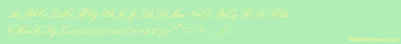 PalacescriptmtstdSemibold Font – Yellow Fonts on Green Background