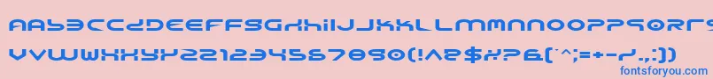 YukonTechExpanded Font – Blue Fonts on Pink Background