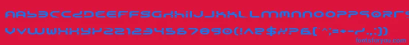 YukonTechExpanded Font – Blue Fonts on Red Background