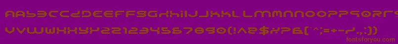 YukonTechExpanded Font – Brown Fonts on Purple Background