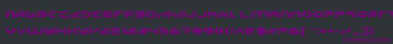 フォントYukonTechExpanded – 黒い背景に紫のフォント