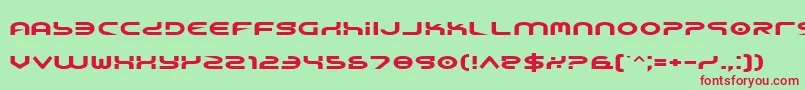 YukonTechExpanded Font – Red Fonts on Green Background