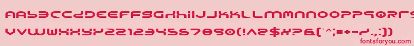 YukonTechExpanded Font – Red Fonts on Pink Background